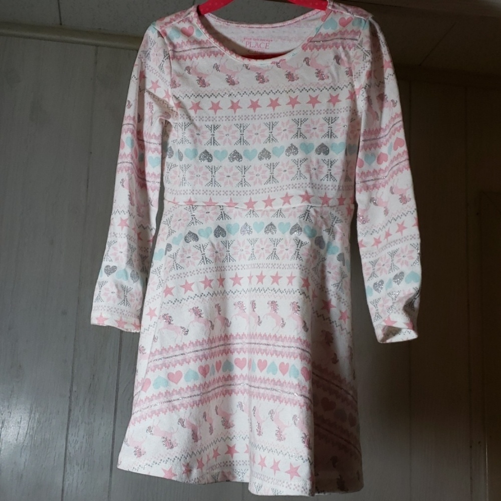 The Children's Place Unicorn Skater Dress